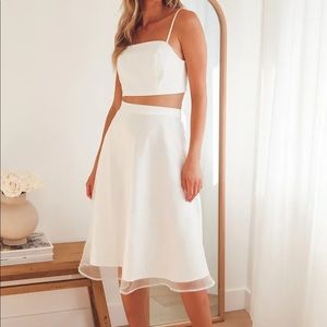 Lulu’s white Organza Matching set